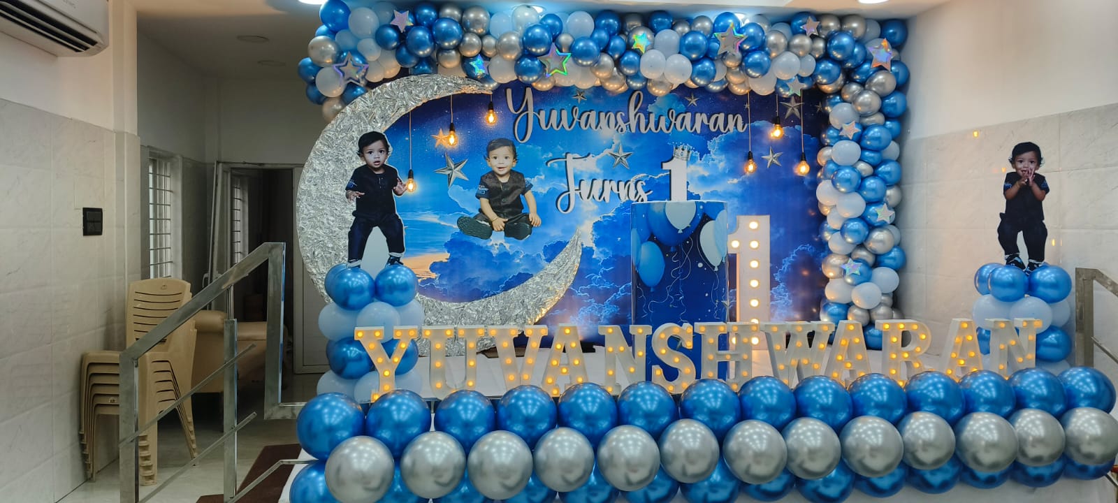 Blue Silver Stage | Salmora Events Chennai