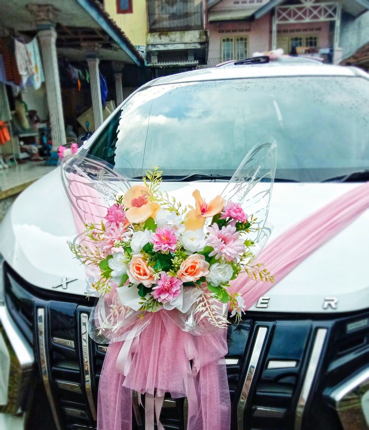 Wedding Car Decoration — Purple Heart Floral | Salmora Events Chennai